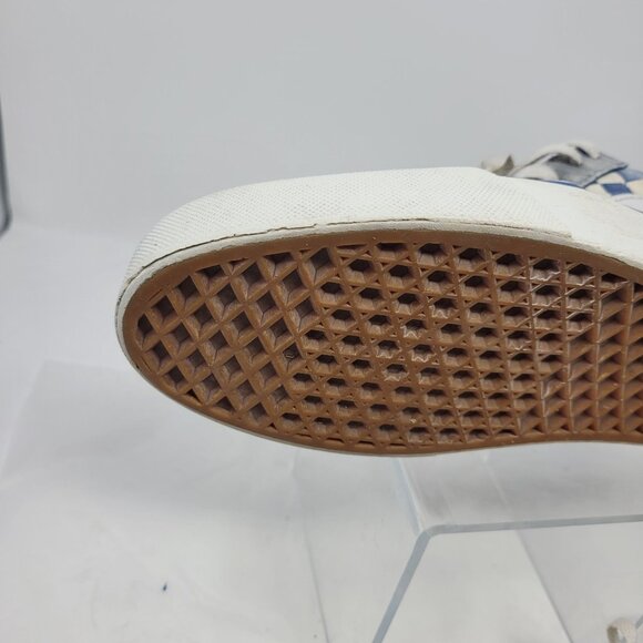 Vans Blue White Suede Checkered Old Skool Sneakers Sz 9.5 Mens 11 Womens Skater - Picture 9 of 13